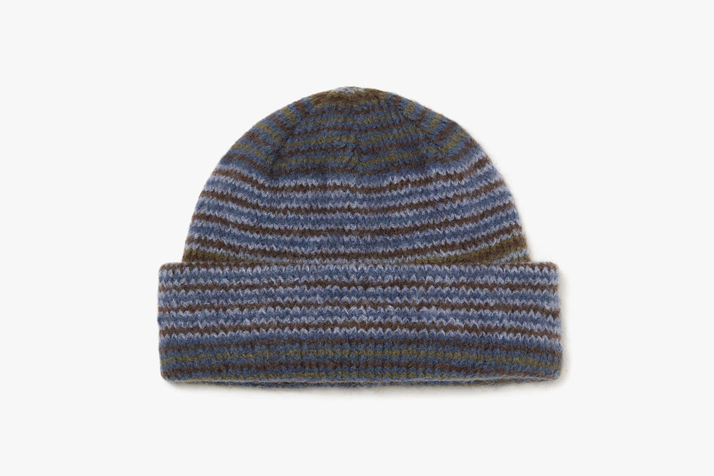 GEORGE BEANIE - Blue Green Stripe