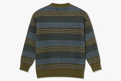 GEORGE SWEATER - Blue Green Stripe