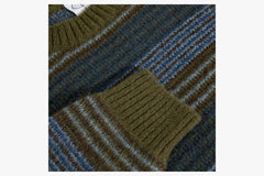 GEORGE SWEATER - Blue Green Stripe