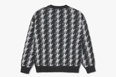 LOUIS CARDIGAN | HOUNDSTOOTH - Grey FA23