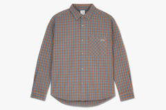 MITCHELL LS SHIRT - Blue/Rust