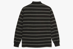 POLO LS SHIRT | STRIPE - Black WIN23