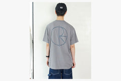 CONTRAST TEE | STROKE LOGO - Grey