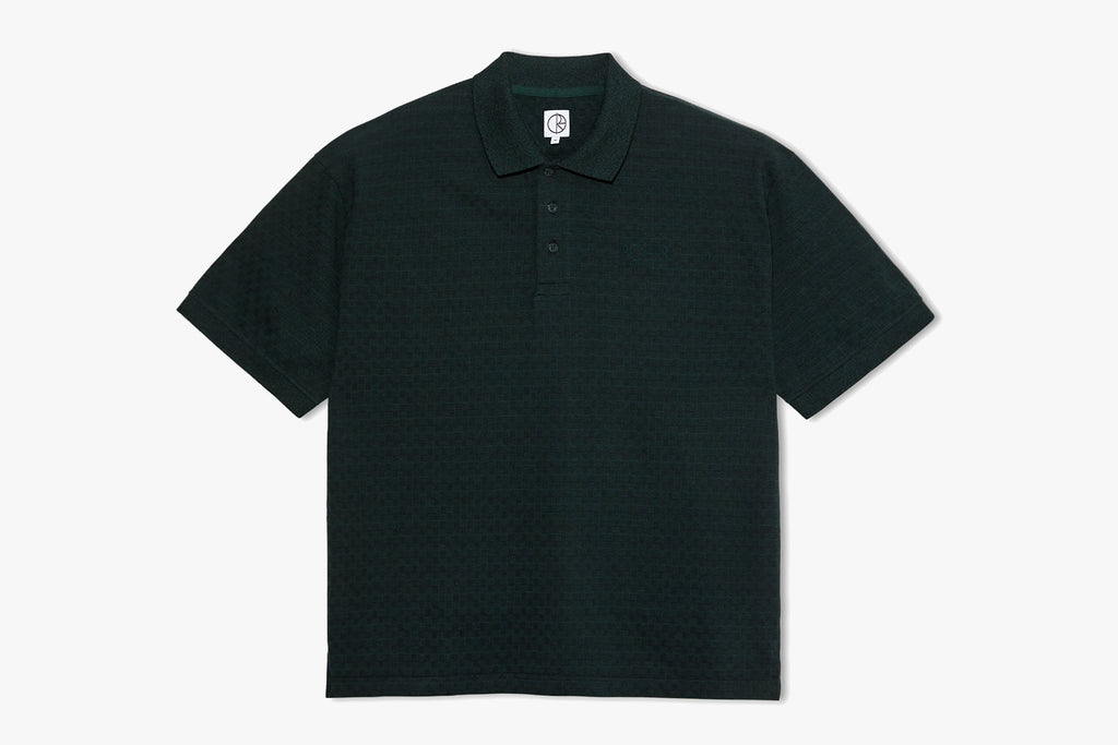 CHECK SURF POLO SHIRT - Dark Teal FA23
