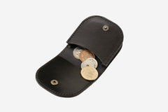 LEATHER COIN PURSE - Black