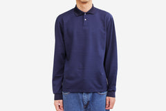 STRIPED POLO SHIRT - Navy