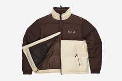 COMBO PUFFER - Brown/Cream