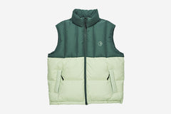 COMBO PUFFER VEST - Green/Seafoam Green