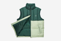 COMBO PUFFER VEST - Green/Seafoam Green
