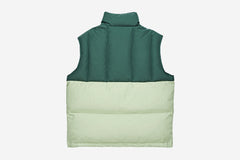 COMBO PUFFER VEST - Green/Seafoam Green
