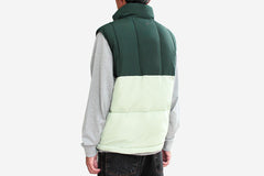 COMBO PUFFER VEST - Green/Seafoam Green