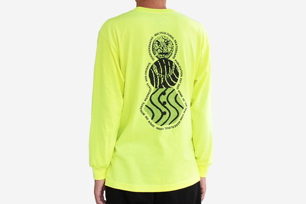 SNACKMAN FLYER LONGSLEEVE TEE - Neon Yellow