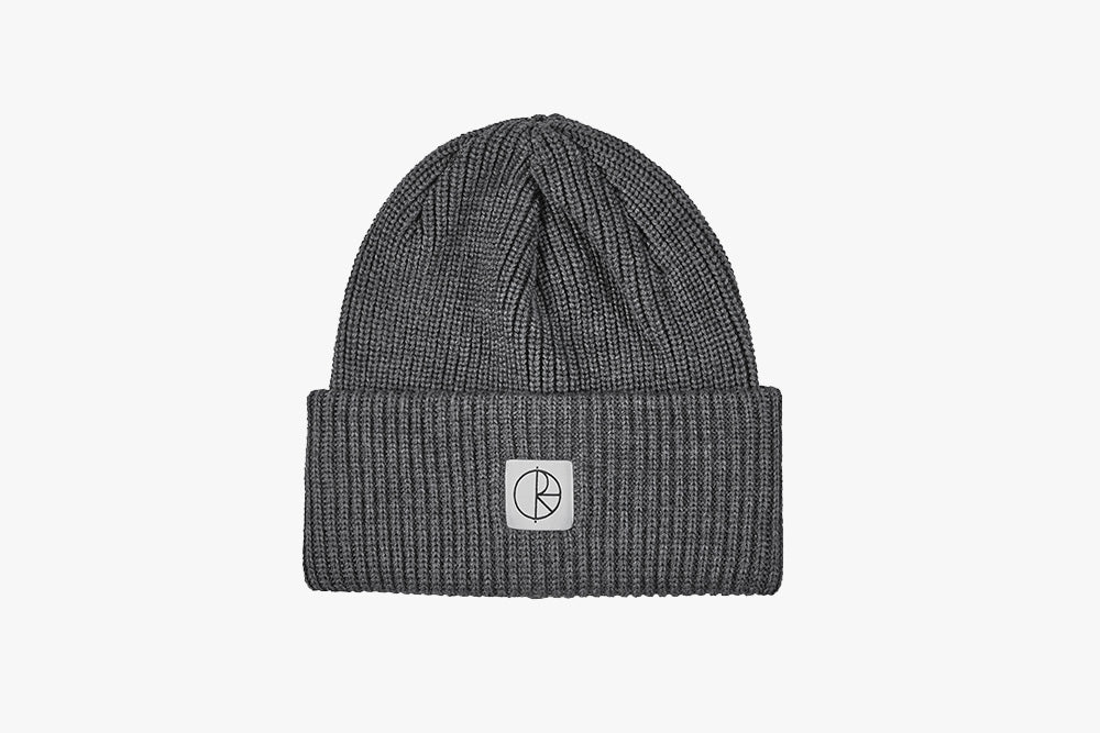 DOUBLE FOLD MERINO BEANIE - Heather Grey