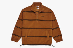STRIPED FLEECE PULLOVER 2.0 - Caramel