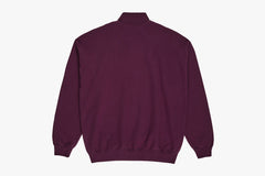 ZIP NECK SWEATSHIRT - Prune