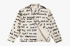 JEAN JACKET SAD NOTES - Ivory