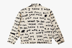 JEAN JACKET SAD NOTES - Ivory