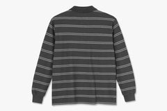 STRIPE POLO LONGSLEEVE SHIRT - Graphite WIN22