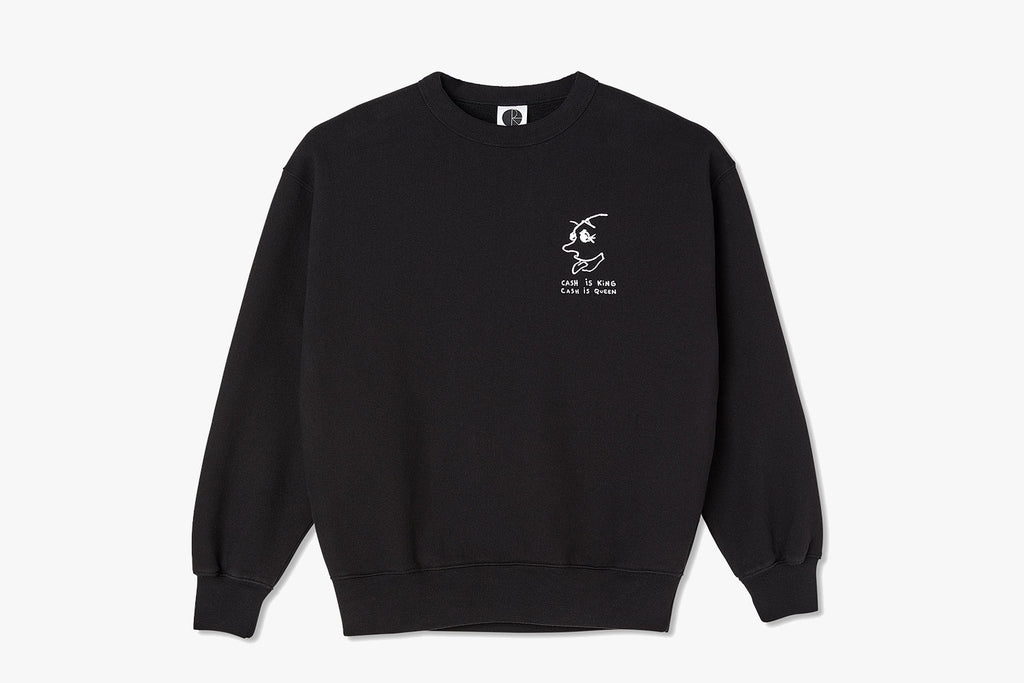 CASH IS QUEEN CREWNECK - Black