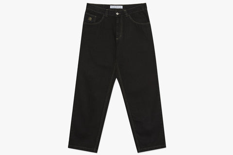 '93! PANTS - Black/ Dark Olive Stitching