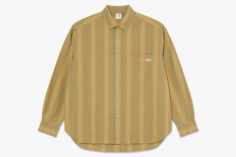 BEN LS SHIRTS - Green Stripe