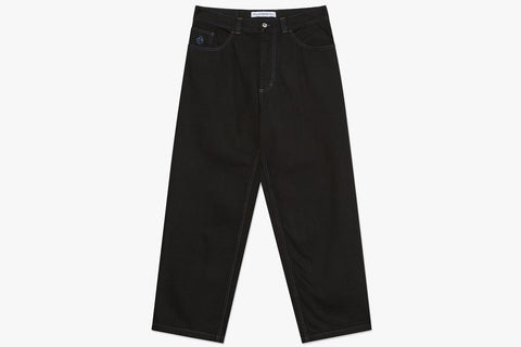 BIG BOY PANTS - Black/ Blue Stitching