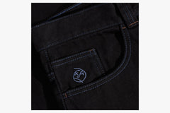 BIG BOY PANTS - Black/ Blue Stitching