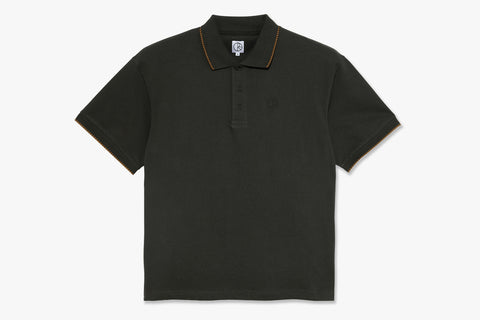 CHECKERED SURF POLO SHIRT - Dirty Black SU23