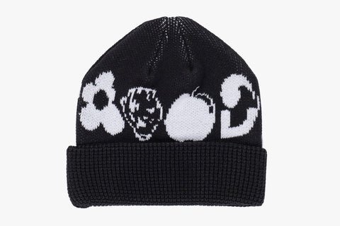 ICON BEANIE - Black/White D10