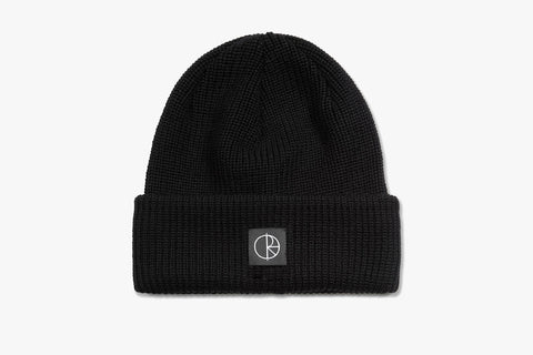 DOUBLE FOLD MERINO BEANIE - Black WIN24
