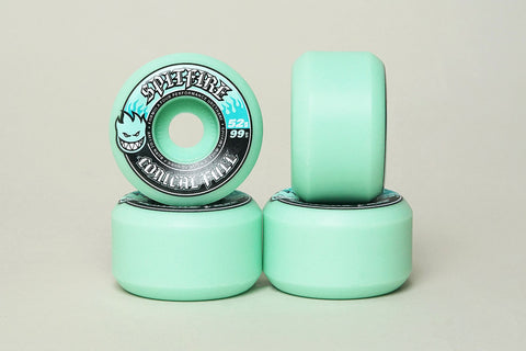 FORMULA FOUR F4 CONICAL FULL WHEELS TEAL 52MM 99DURO