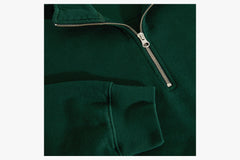 FRANK HALF ZIP SWEATER - Dark Emerald WIN24