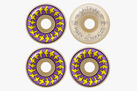 FORMULA FOUR F4 GONZ BIRDS CONICAL FULL WHEELS 58MM 99DURO