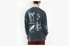 LS TEE | ON REPEAT - Silver Black