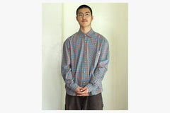 MITCHELL LS SHIRT - Blue/Rust SU24