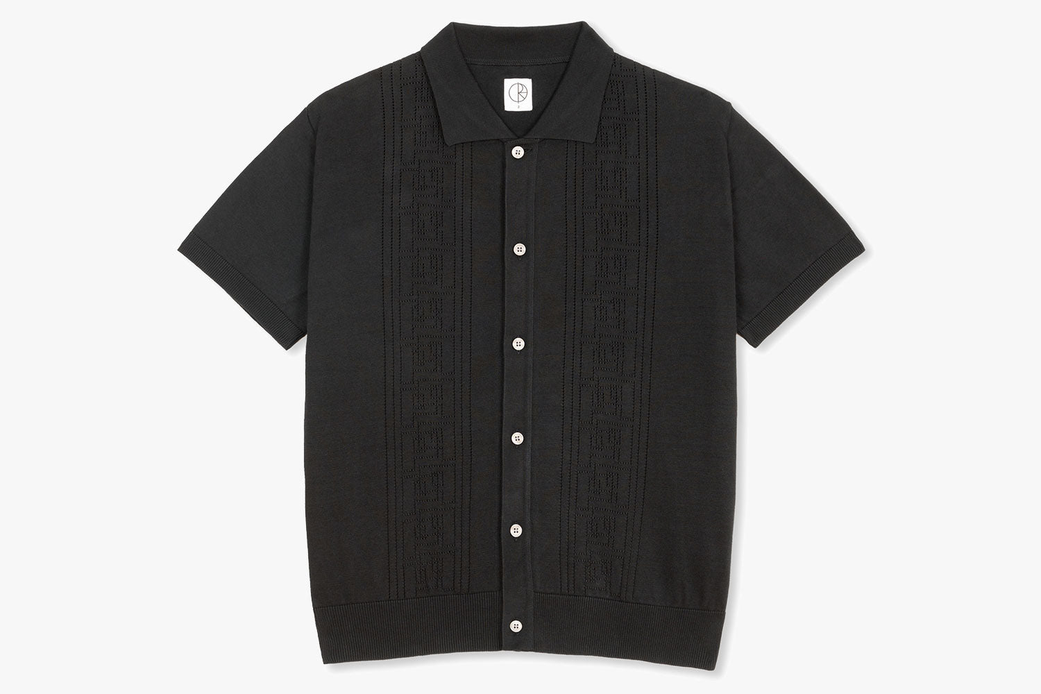 MILES SS CARDIGAN | DOUBLE P - Black SU24 - styrus MILES SS CARDIGAN | DOUBLE P - Black SU24 - styrus