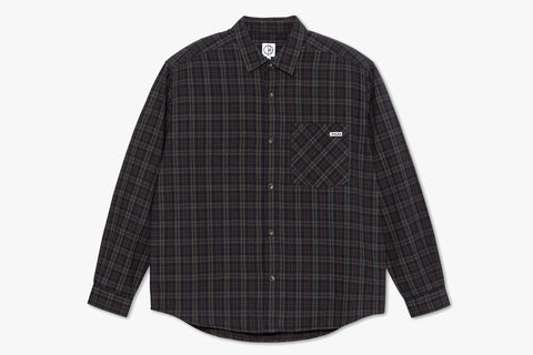 MITCHELL LS SHIRT | FLANNEL - Navy/Brown FA23