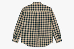 MITCHELL LS SHIRT - Teal/ Butter