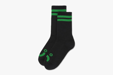 RIB SOCKS | HAPPY SAD - Black/ Green