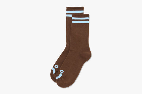 RIB SOCKS | HAPPY SAD - Brown/ Blue
