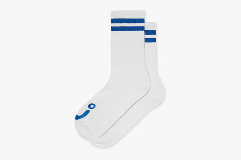 RIB SOCKS | HAPPY SAD - White/Blue