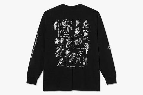LS TEE | SAD AT TIMES - Black FA24