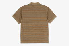 STRIPE POLO SHIRT - Camel SU23
