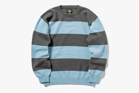 26/27 WOOL SWEATER - Grey/ Light Blue