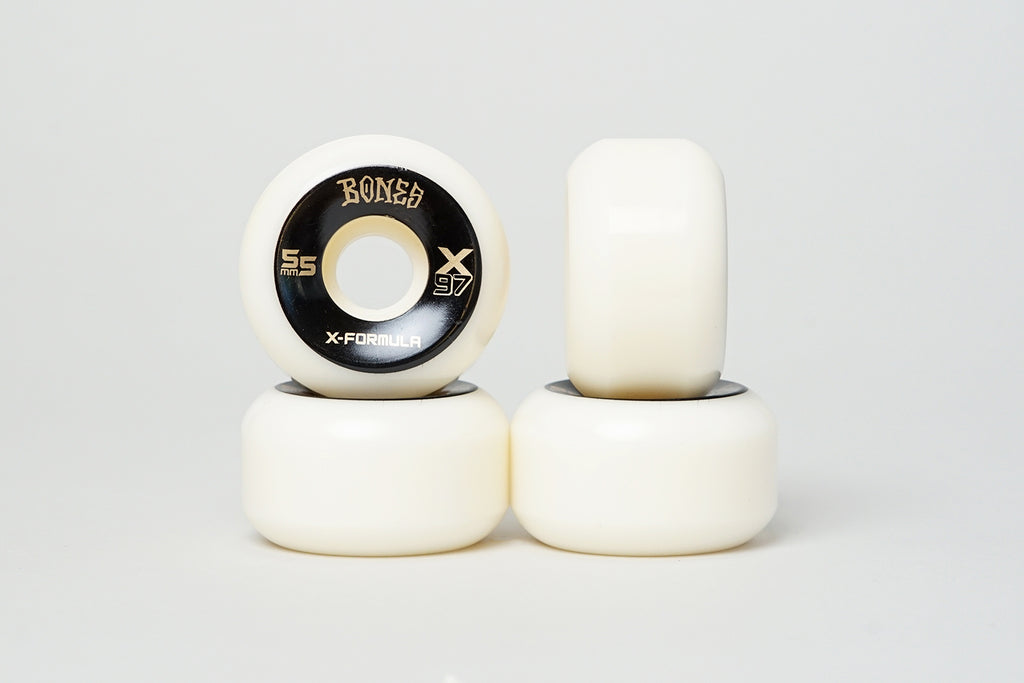 Bones Wheels X-Formula X97 Skateboard Wheels - 52mm 97a Hardness Gold Chain/Natural (4 Pack)