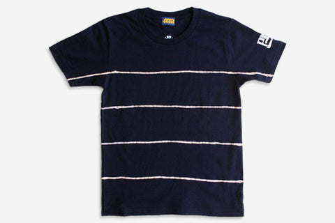 BORDER S/S TEE - Navy