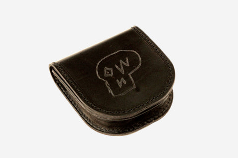 LEATHER COIN PURSE - Black