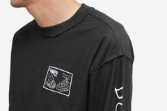 SNAKE SHAKE LONG SLEEVE T-SHIRTS - Black
