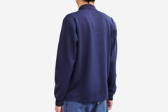 STRIPED POLO SHIRT - Navy