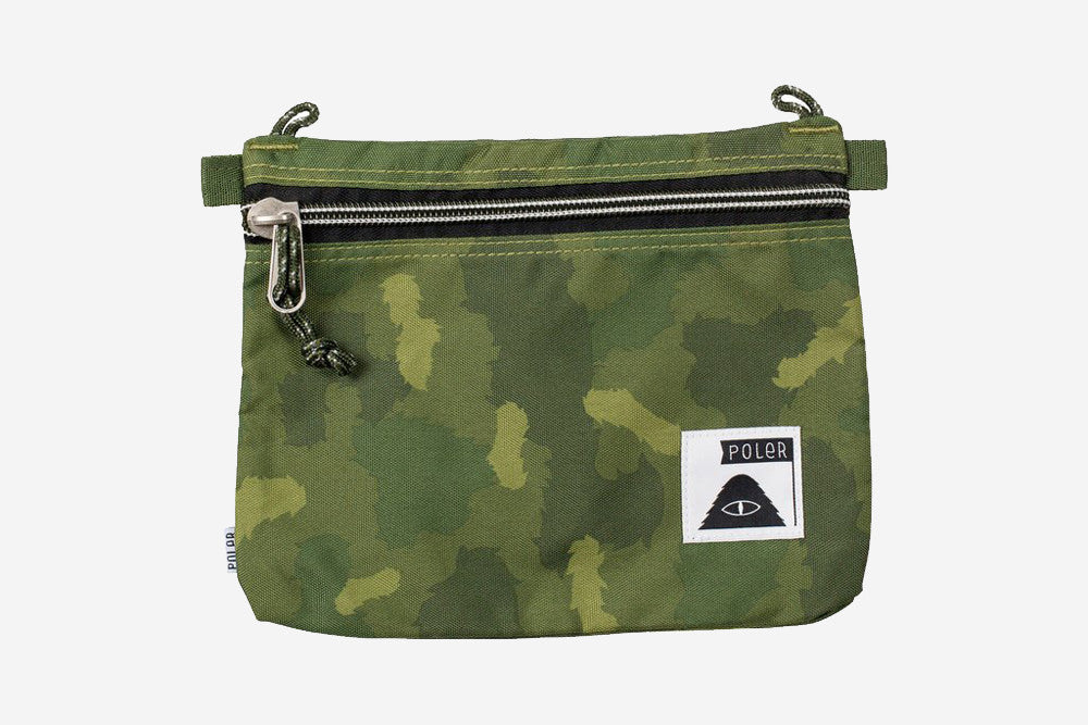 LARGE POUCH - Green Furry Camo